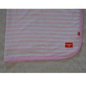 Magnetic Me by Magnificent Baby Pink White Gray Stripes Baby Blanket Modal Blend